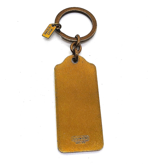 2 LEFT! Vintage Large COACH Brass Keychain Fob Tag Purse Charm - Picture 4 of 6